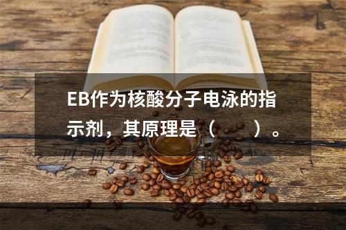 EB作为核酸分子电泳的指示剂，其原理是（　　）。