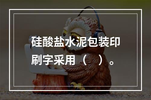 硅酸盐水泥包装印刷字采用（　）。