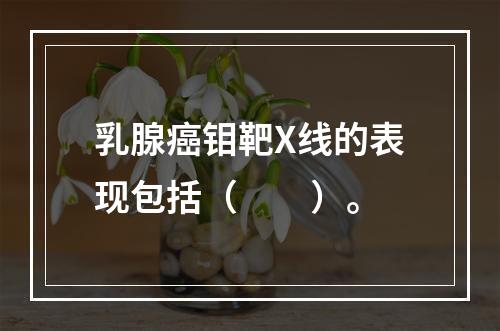 乳腺癌钼靶X线的表现包括（　　）。