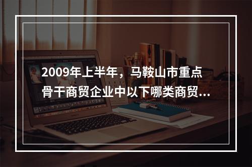 2009年上半年，马鞍山市重点骨干商贸企业中以下哪类商贸企业