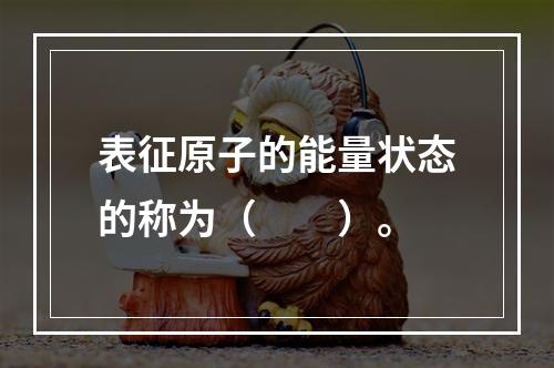 表征原子的能量状态的称为（　　）。