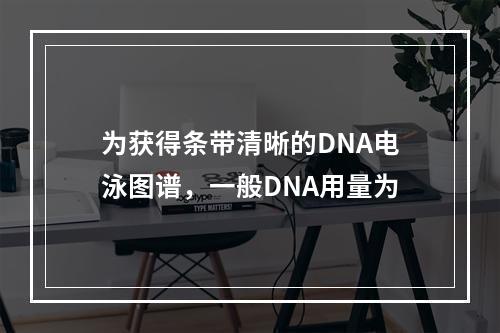 为获得条带清晰的DNA电泳图谱，一般DNA用量为