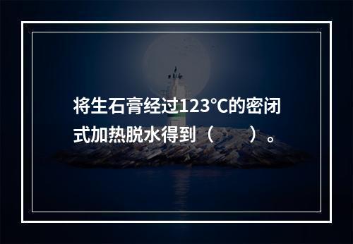 将生石膏经过123℃的密闭式加热脱水得到（　　）。