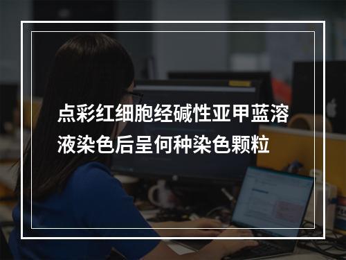 点彩红细胞经碱性亚甲蓝溶液染色后呈何种染色颗粒