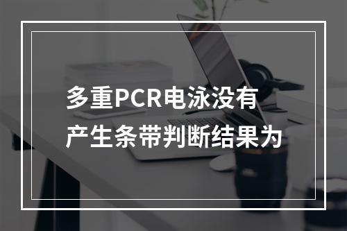 多重PCR电泳没有产生条带判断结果为