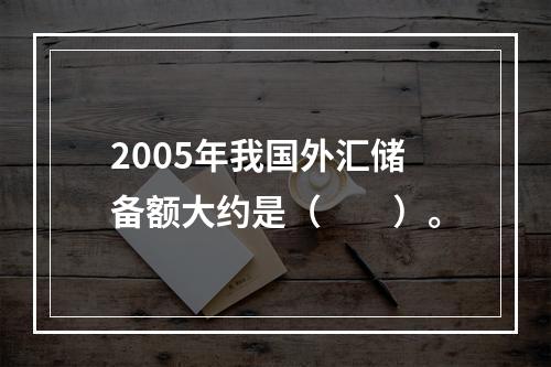 2005年我国外汇储备额大约是（　　）。