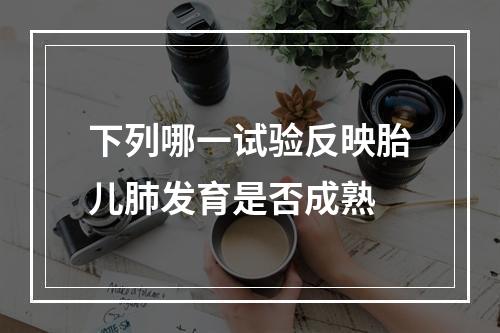 下列哪一试验反映胎儿肺发育是否成熟