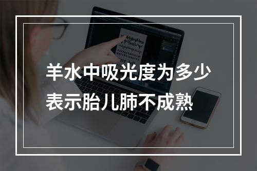 羊水中吸光度为多少表示胎儿肺不成熟