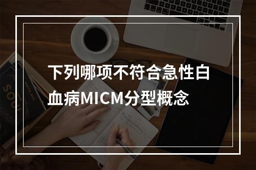 下列哪项不符合急性白血病MICM分型概念