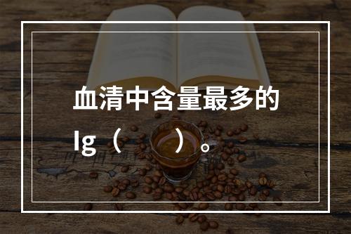 血清中含量最多的Ig（　　）。