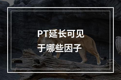 PT延长可见于哪些因子