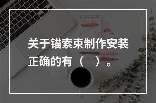 关于锚索束制作安装正确的有（　）。