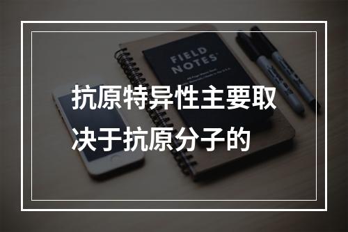 抗原特异性主要取决于抗原分子的