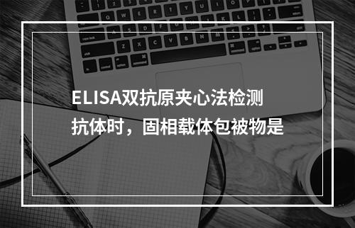 ELISA双抗原夹心法检测抗体时，固相载体包被物是