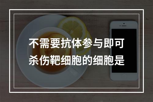 不需要抗体参与即可杀伤靶细胞的细胞是