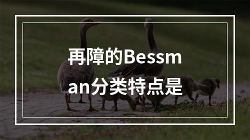 再障的Bessman分类特点是