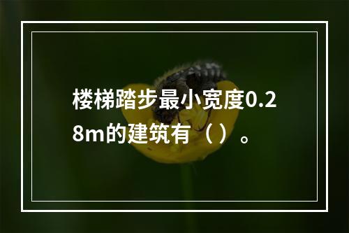 楼梯踏步最小宽度0.28m的建筑有（ ）。