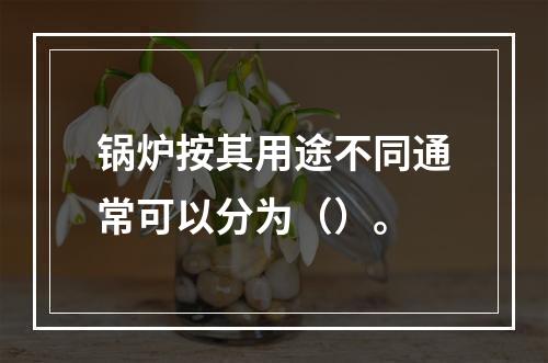 锅炉按其用途不同通常可以分为（）。