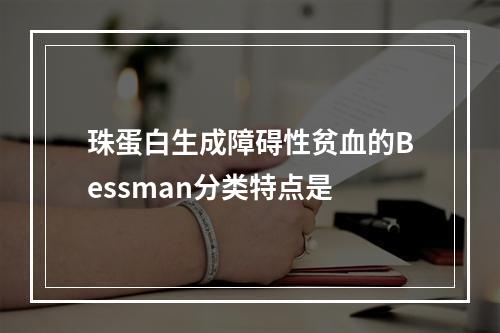 珠蛋白生成障碍性贫血的Bessman分类特点是