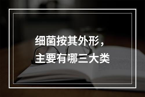 细菌按其外形，主要有哪三大类