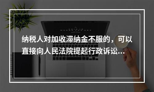 纳税人对加收滞纳金不服的，可以直接向人民法院提起行政诉讼。（