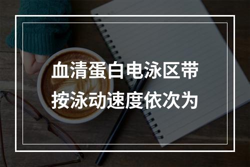 血清蛋白电泳区带按泳动速度依次为