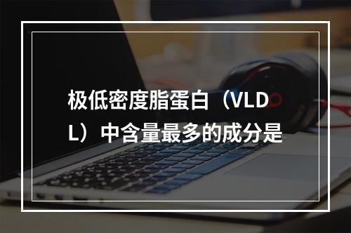 极低密度脂蛋白（VLDL）中含量最多的成分是