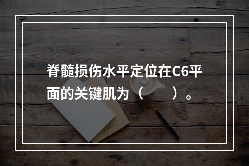 脊髓损伤水平定位在C6平面的关键肌为（　　）。