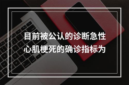 目前被公认的诊断急性心肌梗死的确诊指标为