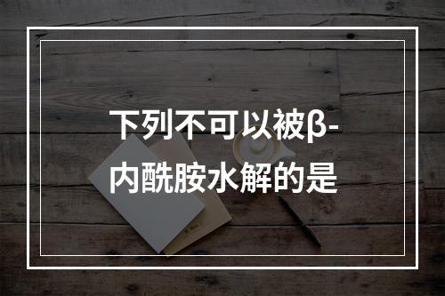 下列不可以被β-内酰胺水解的是