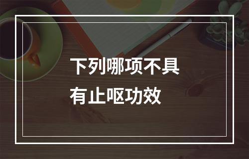 下列哪项不具有止呕功效