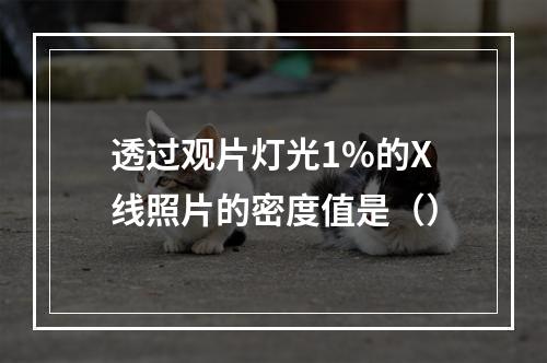 透过观片灯光1%的X线照片的密度值是（）