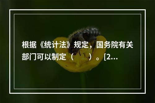 根据《统计法》规定，国务院有关部门可以制定（　　）。[201