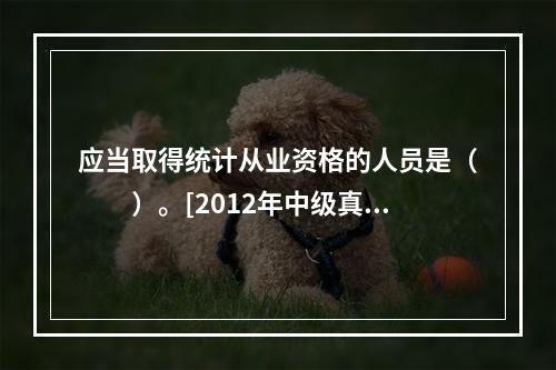 应当取得统计从业资格的人员是（　　）。[2012年中级真题