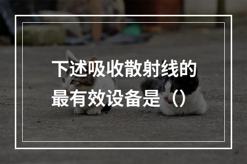 下述吸收散射线的最有效设备是（）