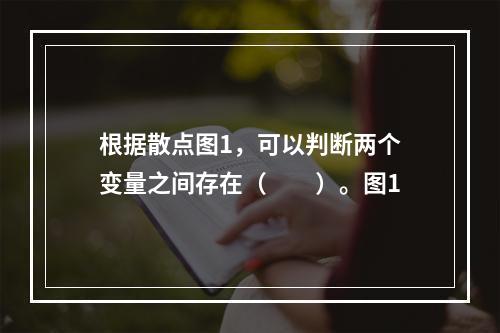 根据散点图1，可以判断两个变量之间存在（　　）。图1