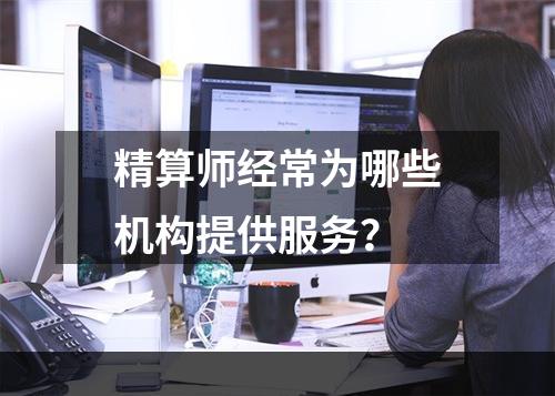 精算师经常为哪些机构提供服务？