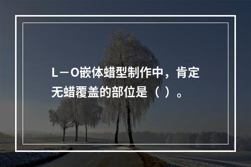 L－O嵌体蜡型制作中，肯定无蜡覆盖的部位是（  ）。