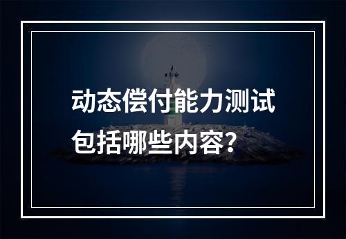 动态偿付能力测试包括哪些内容？