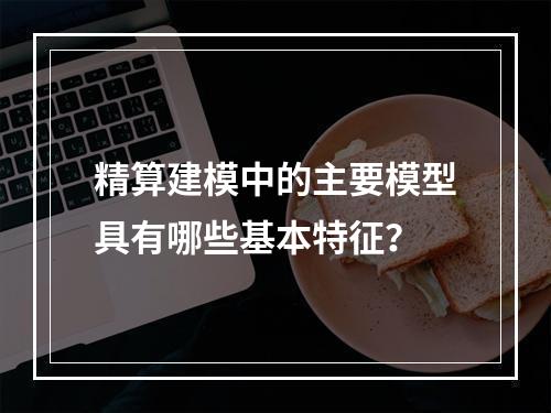 精算建模中的主要模型具有哪些基本特征？