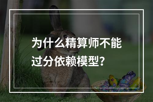 为什么精算师不能过分依赖模型？