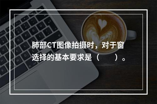 肺部CT图像拍摄时，对于窗选择的基本要求是（　　）。