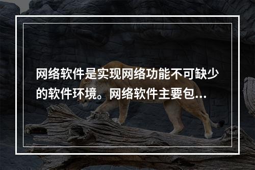 网络软件是实现网络功能不可缺少的软件环境。网络软件主要包括