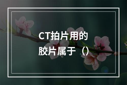 CT拍片用的胶片属于（）