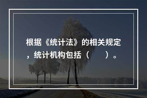 根据《统计法》的相关规定，统计机构包括（　　）。