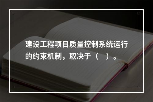 建设工程项目质量控制系统运行的约束机制，取决于（　）。