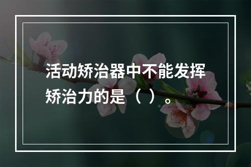 活动矫治器中不能发挥矫治力的是（  ）。