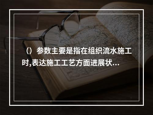 （）参数主要是指在组织流水施工时,表达施工工艺方面进展状态的