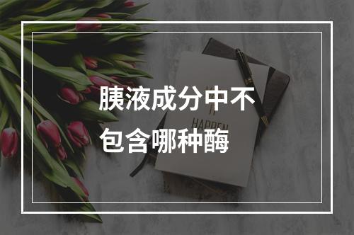 胰液成分中不包含哪种酶