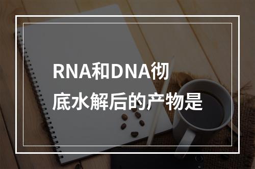 RNA和DNA彻底水解后的产物是